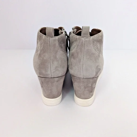 Linea Paolo Anna Wedge Sneaker Rock Perf Suede, Women's Shoe size 10 M - Picture 5 of 7